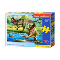 Castorland Puzzle 70 el. B-070084 Tyrannosaurus vs Triceratops