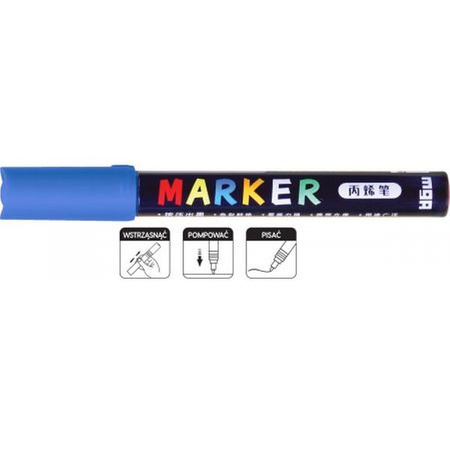 Marker akrylowy 1-2 mm, niebieski, MG