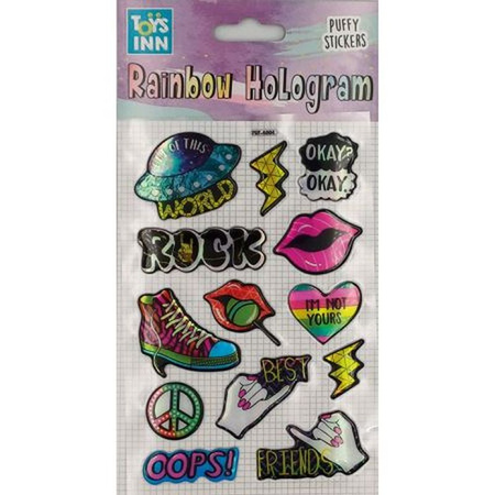 Naklejki rainbow hologram - rock
