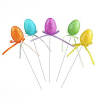 Brokatowe pisanki na piku (5 szt.)