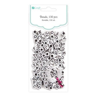 KORALIKI 130SZT LITERKI BIAŁE