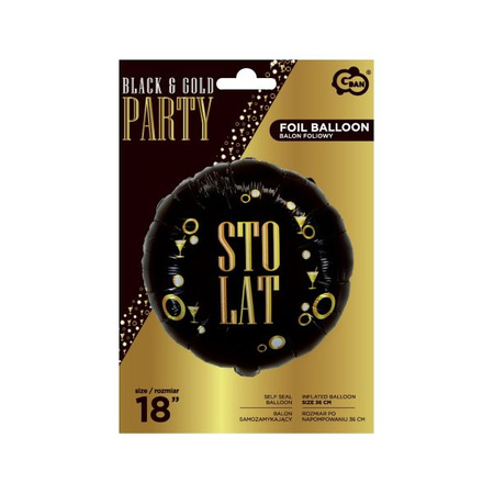 Balon foliowy Sto Lat (B&G Party), 18' Godan