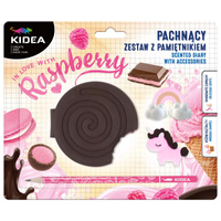 Pachnący pamiętnik z akcesoriami malinowy krem Kidea