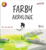 Farby akrylowe FTM-4544 zestaw 24 x 12 ml - mix kolorów.