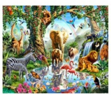DIAMENTOWA MOZAIKA ZWIERZĘTA DZIKIE W RAJU PAK 60   30X40 CM