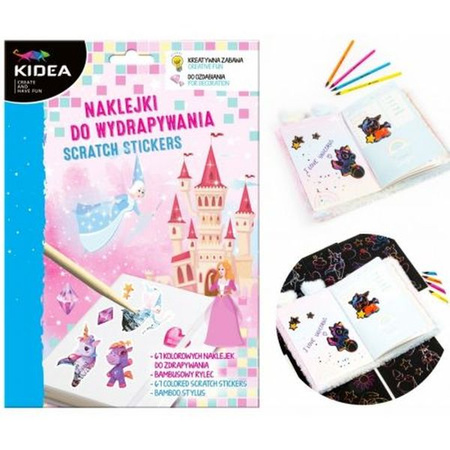 NAKLEJKI DO WYDRAPYWANIA MAGICZNY ŚWIAT KIDEA