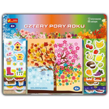 Kolorowanka z naklejkami CZTERY PORY ROKU
