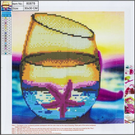 MOZAIKA DIAMENTOWA 5D KIT 30x30cm STARFISH 80878 CENTRUM