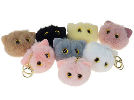 BRELOK pluszowy kotek