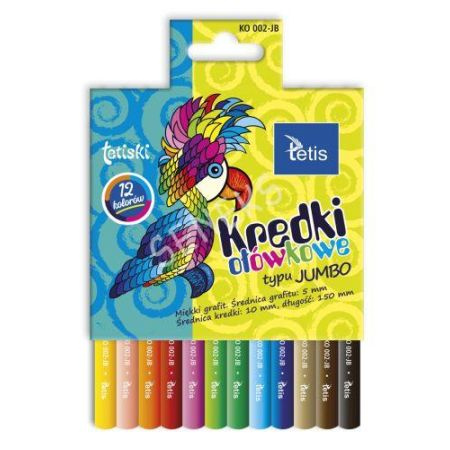 Kredki TETISKI okrągłe jumbo 12kol. A`1 @