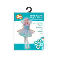 Zestaw dla dzieci Niebieska Wróżka (sukienka, skrzydła), rozm.110/120