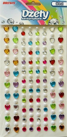 Dżety samoprzylepne serca, perły DS89