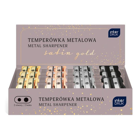 Temperówka podwójna metal Satin Gold 24s