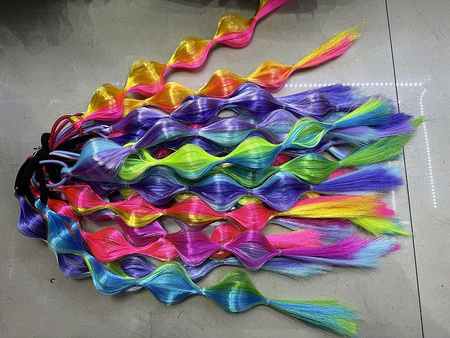 Kosmyk włosów do zaplatania, dł.40cm, mix kolorów; PPB