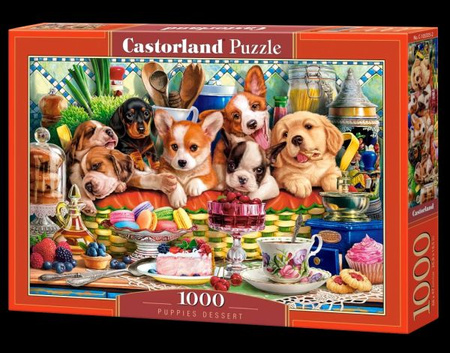 Castorland Puzzle 1000 el. PUPPIES DESSERT