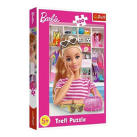 Puzzle 100 el. Poznaj Barbie Trefl