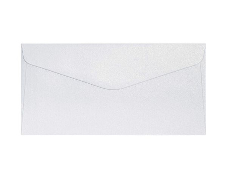 Koperta DL Pearl diamentowa biel K., 150g/m2, op/10szt.