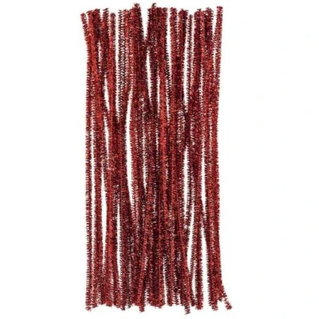 Druty pluszowe DPK-03 brokatowe czerwone