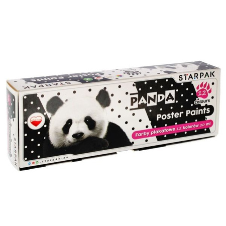 FARBY PLAK 12KOL 20ML PANDA STK FOL 6/24