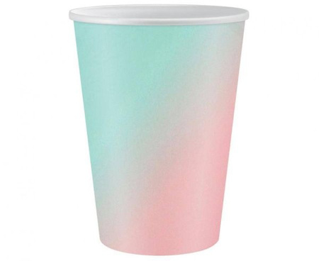 Kubeczki papierowe ombre, 266 ml, 6 szt.