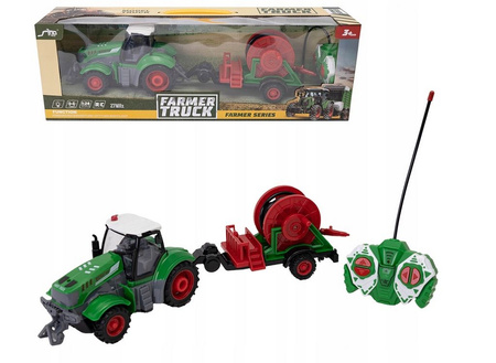 TRAKTOR ZDALNIE STEROWANY Z WĘŻEM DO PODLEWANIA 1:24 ASKATO