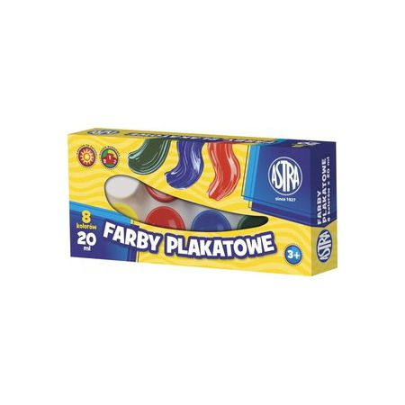 FARBY PLAKATOWE ASTRA 8 KOLORÓW 20ML