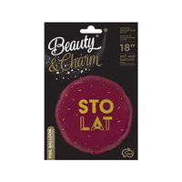 Balon foliowy Sto Lat (bordowy), 18'