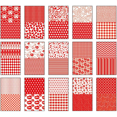 Happy Color Blok z motywami RED, 80g/m2, A4, 15 ark, 30 motywów