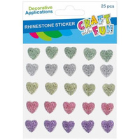 OZDOBA DEKORACYJNA KRYSZTAŁKI SAMOPRZYLEPNE SERCE 25SZT CF 12 288