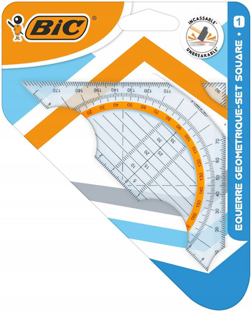 Ekierka BIC Set Square Blister 45 stopni 14 cm