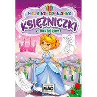 Moja kolorowanka z naklejkami - Księżniczki