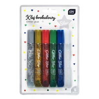 Klej brokatowy do dekoracji 6x10,5ml STAR