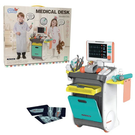 Interaktywny wózek medyczny z ekranem – 36 elementów