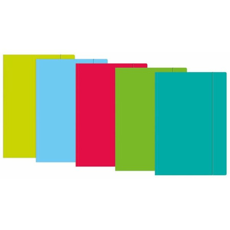 Teczka z gumką A4+ Fluo Mix kolor Interdruk