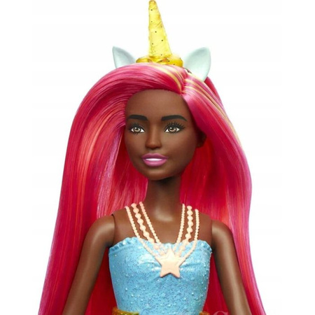 Lalka Barbie Dreamtopia Tęczowy Jednorożec Różowo-żółte włosy HGR19