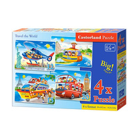 Castorland Puzzle 4W1 B-041015 Travel the world