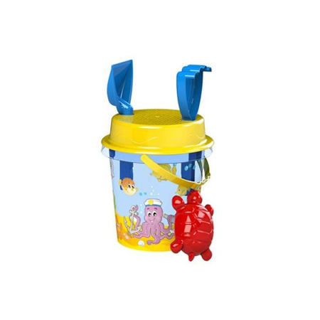 Zestaw do Piasku z Transparentnym Wiaderkiem Niebieski Ośmiornica 17cm  Artyk