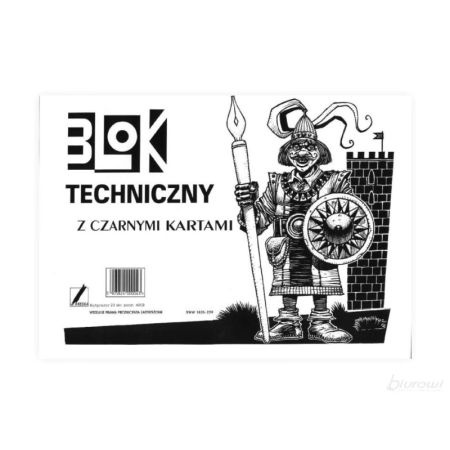 Kreska Blok techniczny A4- czarne kartki 170g