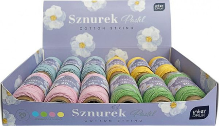 Sznurek na szpulce 20m Pastel mix