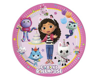 Talerzyki papierowe Gabby's Dollhouse, next generation, 20 cm, 8 sztuk Godan