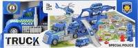 AUTO CIĘŻAROWE TRANSPORTER POLICJA +AKCESORIA 41X14X9 MC
