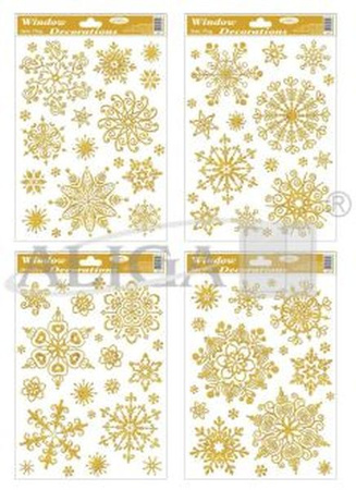 WITRAŻ GWIAZDKI ZŁOTE SREBRNE