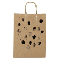 Torebki papierowe Kraft złote balony L 33x10x24, 5szt./op.