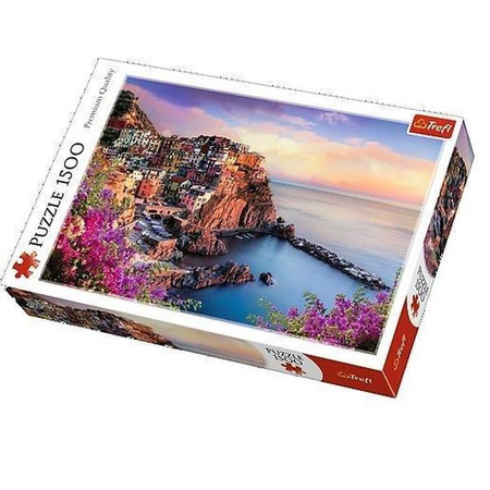 Trefl Puzzle 1500 el. Widok na miasteczko Manarola