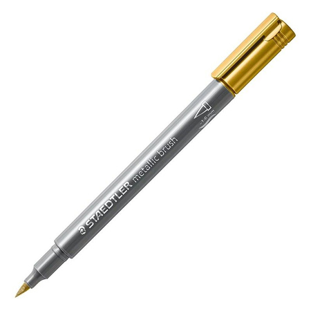 Flamaster pędzelkowy Metallic brush do Bullet Journal, złoty, Staedtler