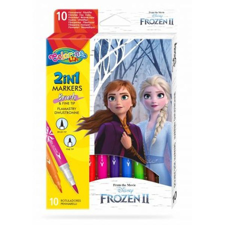 DISNEY KIDS COLORINO - FLAMASTRY DWUSTRONNE 10 KOL. /FROZEN / /12/