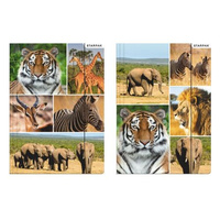 TECZKA  Z GUMKĄ A4 DZIKIE ZWIERZĘTA