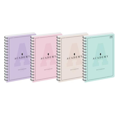 KOŁOZESZYT A5 100 kartek, kratka # ACADEMY PASTEL