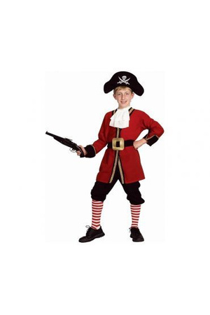 Zestaw dla dzieci Kapitan (bluzka, spodnie, żabot, pasek, kapelusz), r 130/140cm