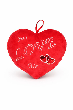 Serce z napisem 'You LOVE Me' i błyszczącymi serduszkami, 37cm Walentynka